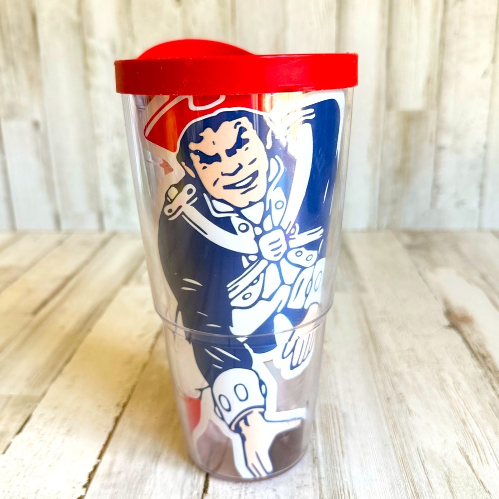 New England Patriots Tervis Tumbler with Lid.